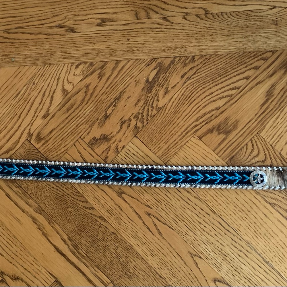 Women’s Western Blue and Black Beaded Belt size 34